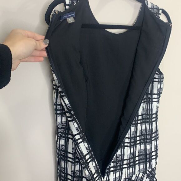 Tommy Hilfiger black white fit and flare dress size 8 (A1) - Picture 7 of 8